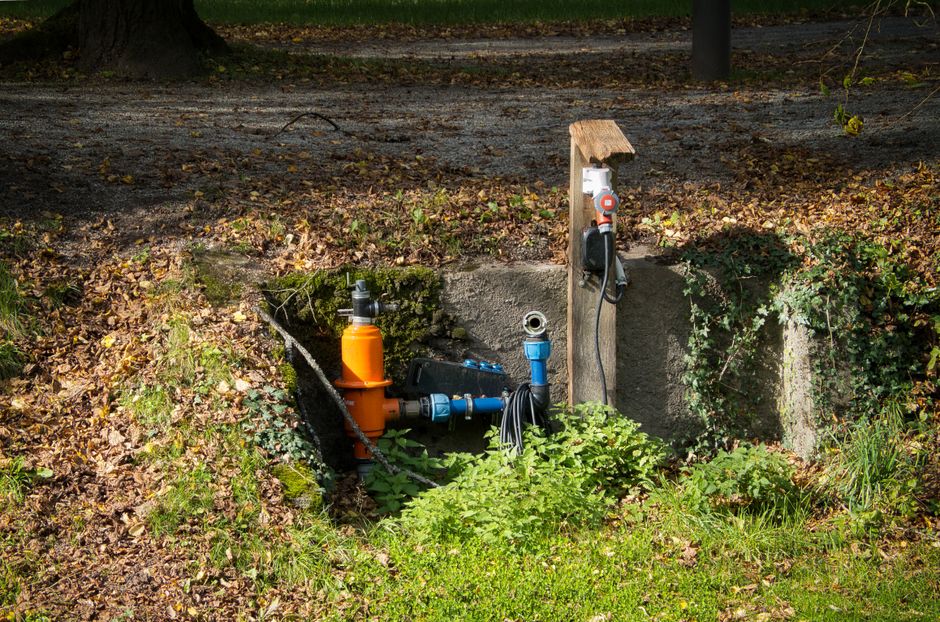 Wellhead being checked as part of a real estate well inspection.