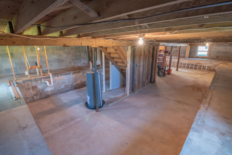Basement drain and pipe fitting used for a sump system.